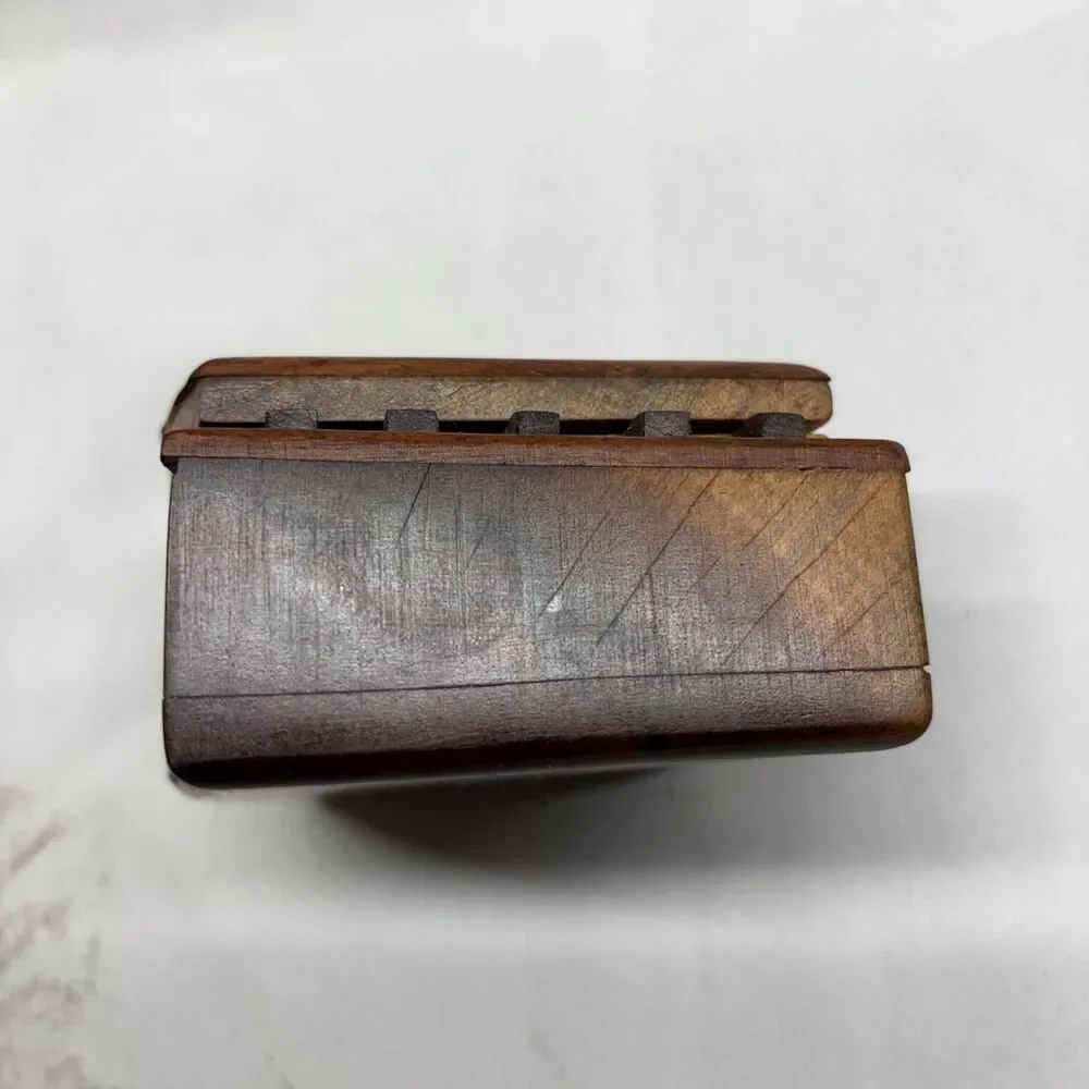Vintage Wooden Piano / Accordion Secret Puzzle Trinket Box Multi color small